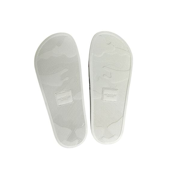 Moncler NIB Basile Rubber Slides in White Size 41 - Picture 11 of 11